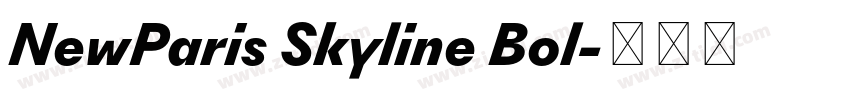 NewParis Skyline Bol字体转换 NewParis Skyline Bol字体转换